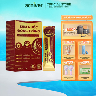Nước Đông Trùng Hạ Thảo Giúp Bồi Bổ Cơ Thể Tăng Sức Khỏe Hỗ Trợ Ăn Ngủ Ngon Giảm Mệt Mỏi Hộp 20 Gói