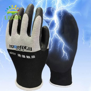 Găng tay cách điện LIUJIR, Găng tay chống điện an toàn màn hình cảm ứng, Nitrile chịu mài mòn Điện áp chịu được 400V / 500V Găng tay làm việc chống dầu Điện