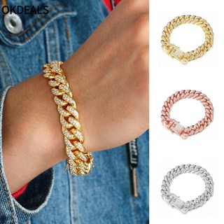 Vòng tay cỡ 12mm phong cách hip hop thời trang dành cho nam giới 