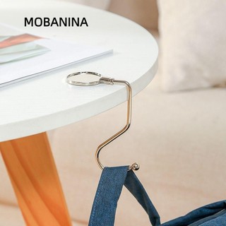 SMILE 1PCS Students Hook Hanger Folding Table Hook Bag Holders Women Office Desk Side Hook Portable Foldable Handbag Organizer