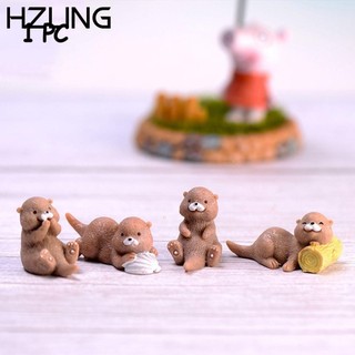 Tượng nhỏ hình rái cá sống động dễ thương dùng trang trí tiểu cảnh