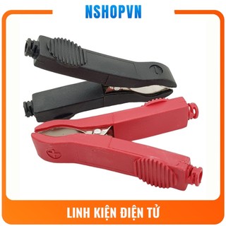 Kẹp ắc quy 30a, kẹp cá sấu mạ niken 75mm
