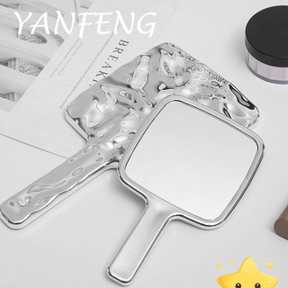 Hình Dạng Lỏng Gương Vuông Mini Cầm Tay Để Bàn Mỹ Phẩm Di Động Gương Trang Điểm Du Lịch Phong Cách Retro Gương Làm Đẹp Cho Túi Xách MỚI