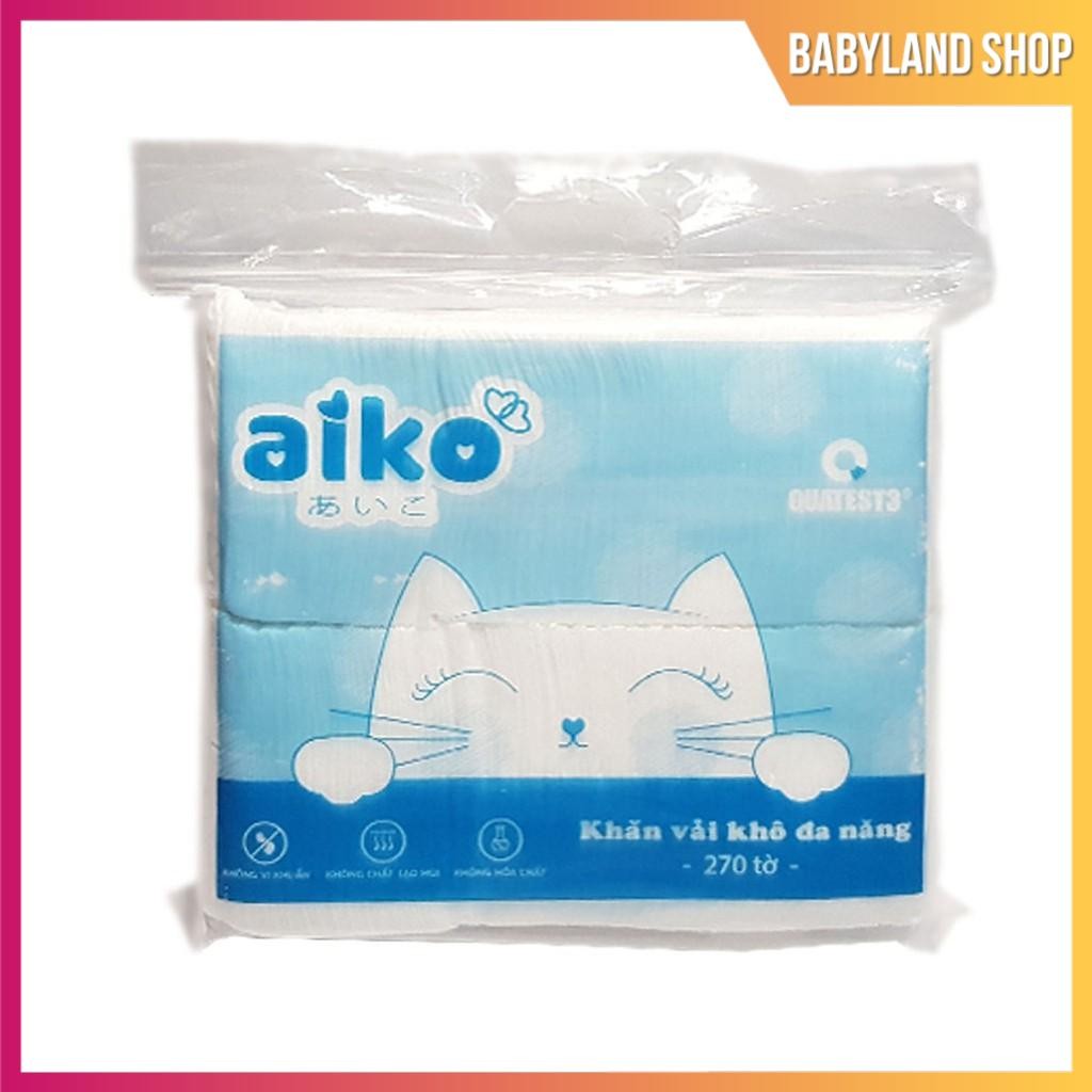 Khăn vải khô đa năng Aiko cho bé (270 tờ)