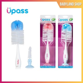 Cây cọ rửa bình sữa và núm ti upass có đế hút chân không up7004n