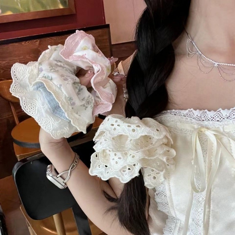 Dây Buộc Tóc / Cột Tóc Scrunchies To Phồng Đẹp Thời Trang Hàn Quốc