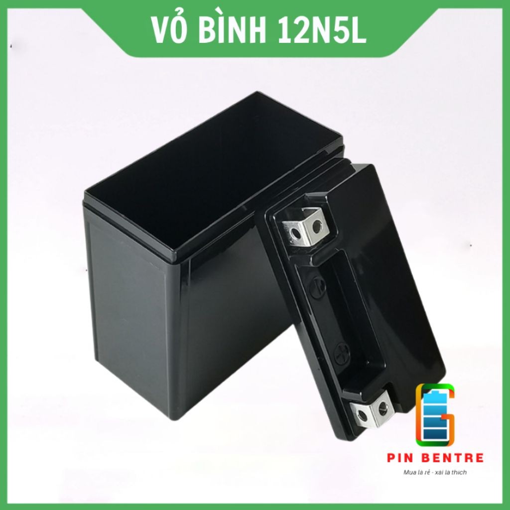 Vỏ bình chứa Pin 12N5L - 6Ah dùng chế bình ắc quy Pin xe máy Dream,Sirius [PBT247]