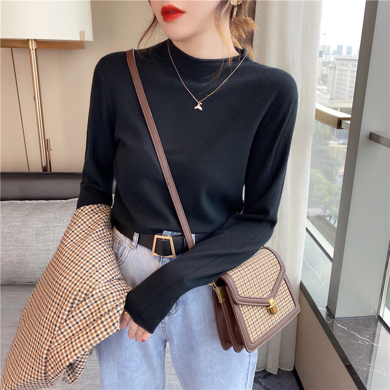 YAYUAN Áo len dài tay của phụ nữ