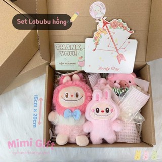 Set quà tặng Labubu, Combo gấu bông labubu lớn nhỏ kèm hộp và thiệp cao cấp, Set quà tặng Labubu siêu xinh gaubong  xinh