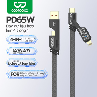 65W Sạc nhanh Đa năng GOOJODOQ, Nhiều cáp USB, Type-C, Micro cho Samsung Huawei