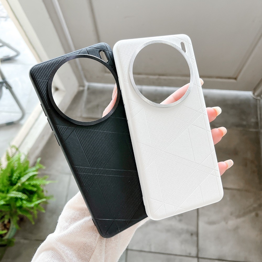 Ốp Mềm Bảo Vệ Ống Kính Kim Loại Hình Học Cho Vivo X100S X100 Pro X100 Ultra Vỏ Điện Thoại