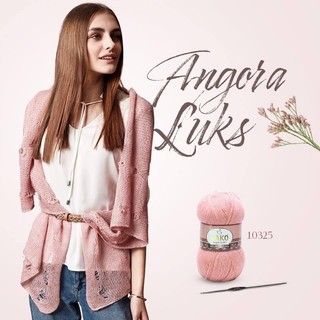 Cuộn len mohair pha acrylic Nako Angora Luks