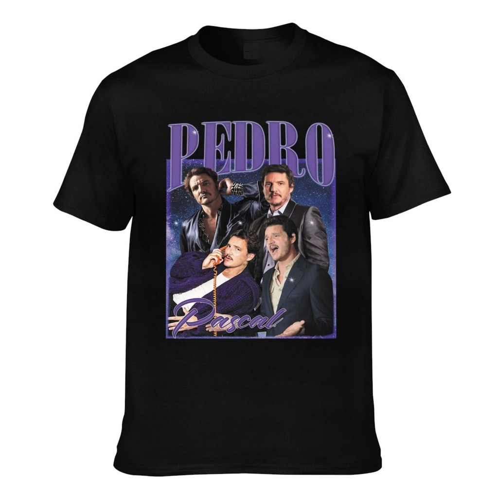 Cotton nguyên chất Áo thun nam Pedro Pascal chất lượng tốt