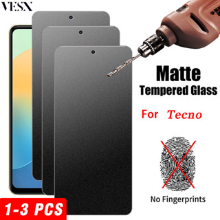 Kính cường lực chống vân tay mồ hôi màu nhám Cho Tecno Camon 30 20 Premier 19 Spark 30C 20 20C 10 10C Go 1 Pova 6 Neo 5 4 Pro 4G 5G 2020 2021 2022 2023 2024