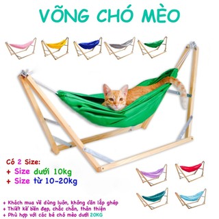 Võng Cho Chó Mèo / Võng Thú Cưng Làm Bằng Gỗ Thiết Kế Thân Thiện Bền Đẹp Phù Hợp Với Các Bé Dưới 20KG