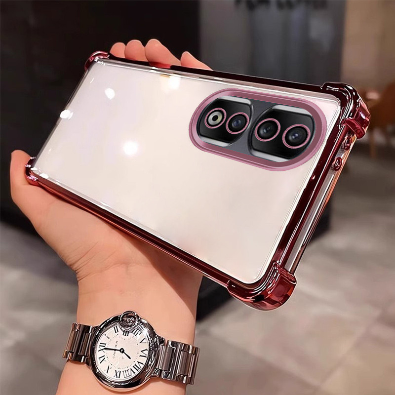 Ốp Lưng Cho Honor 90 Pro Honor 90 GT Mềm Tpu Bốn Góc Đệm Khí Chống Rơi Mạ Điện Vỏ Điện Thoại Di Động