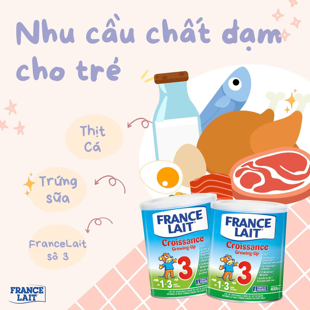 Sữa bột france lait 3 900g( 1-3 tuổi)