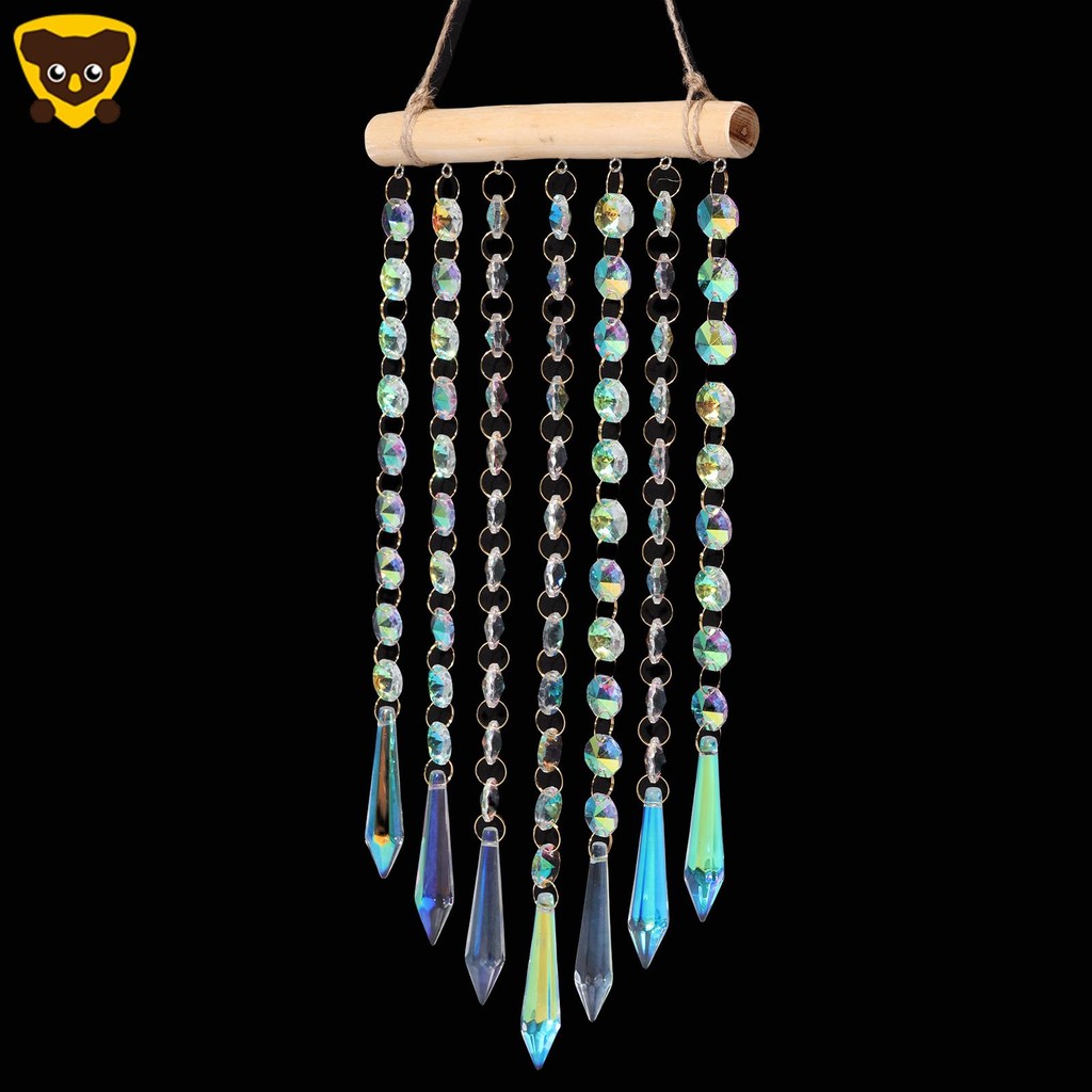 Crystal Sun Catcher Chuông gió Phong cách Crystal Suncatcher cho Windows Treo trong nhà ngoài trời S