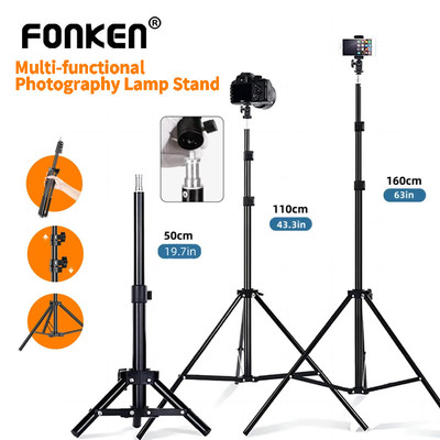 50 / 110 / 160cm Có Thể Điều Chỉnh Chân Đế Đèn Di Động Chân Máy Chụp Ảnh Studio Đứng Cho Flash Photo Studio Bộ Dụng Cụ Với Đầu Vít 1 / 4