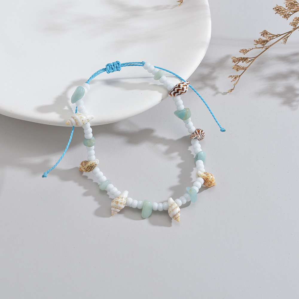 Handmade Conch Shell Bead Anklet Beach Feet Chain for Women Fashion Jewelry Gifts