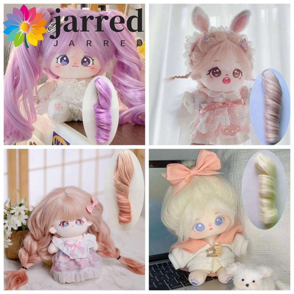 Jarred (Chỉ có tóc) Búp bê bông Tóc giả sợi hóa học, Tóc xoăn dài đuôi ngựa búp bê BJD SD, Kẹp đơn s