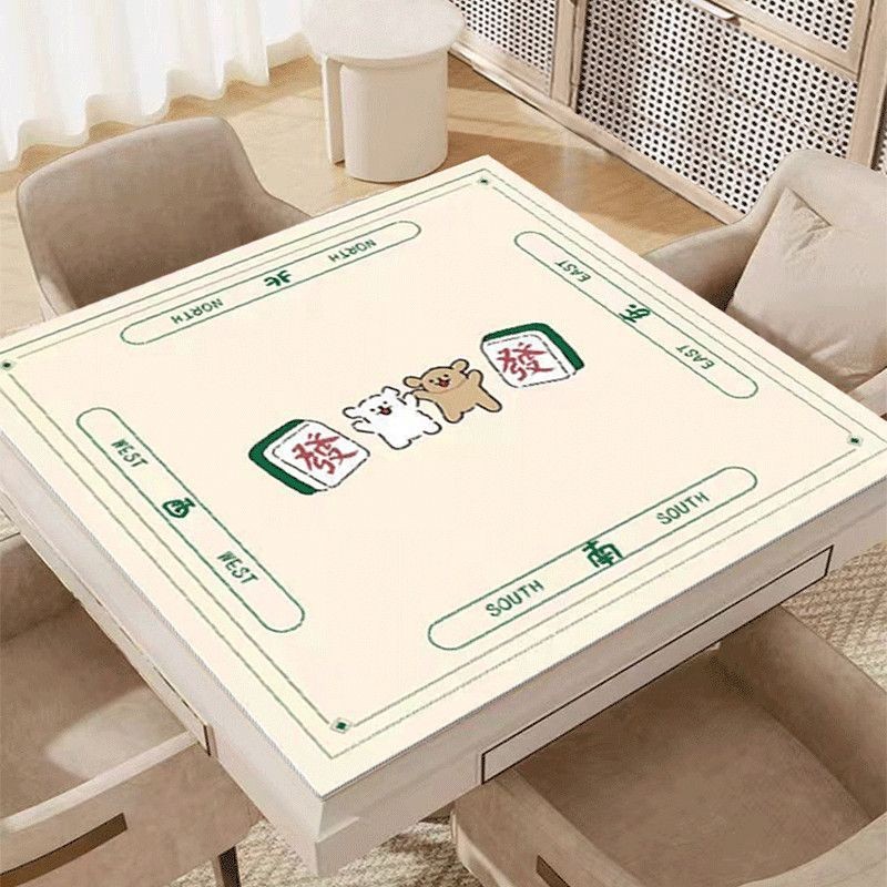 Thảm bàn Mahjong, thảm bàn Mahjong hình chó con, thảm bàn giảm tiếng ồn đặc biệt