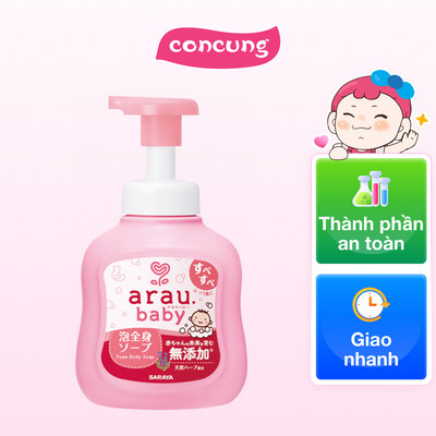 Bọt tắm gội thảo mộc Arau Baby - chai 450ml new