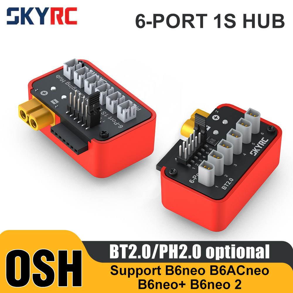 Hub sạc pin SKYRC OSH 6 cổng 1S Hub sạc pin cho LiPo LiFe Li-ion LiHV Hỗ trợ B6neo B6ACneo B6neo + B