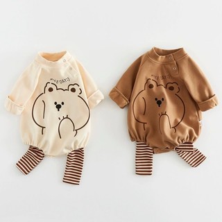 Bodysuit dài tay cho bé body chip dài tay vải cotton 4 chiều cho bé trai bé gái sơ sinh SLT108