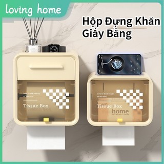 Hộp đựng giấy vệ sinh 1/2 tầng , treo tường hộp đựng giấy hộp giấy vệ sinh