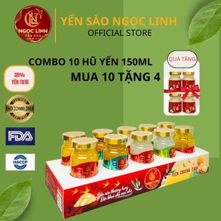 Set 10 hũ yến sào ngọc linh 150ml - chọn vị