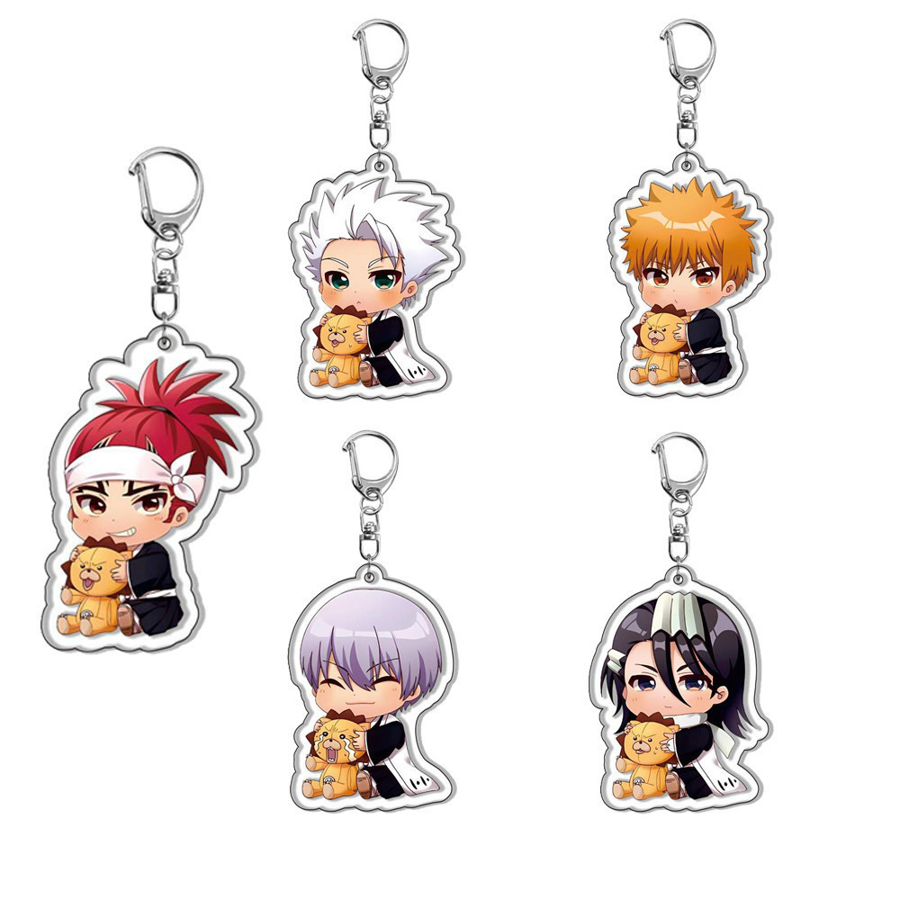 Móc Khoá, Standee, Tranh Kính Mô BLEACH Kurosaki Ichigo Hitsugaya Toshiro Chibi Trang Trí Bàn Học, L