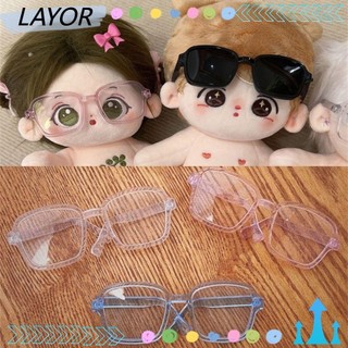 Khung búp bê bông LAY, Kính búp bê dễ thương 8cm, Kính mắt vương miện thời trang Mini Búp bê Cotton 20cm