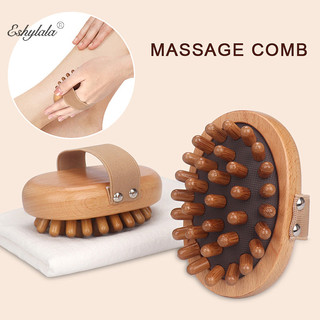 Eshylala 1 Gỗ Đệm Không Khí Cơ Thể Kinh Tuyến Massage Chăm Sóc Sức Khỏe Lược Lược Chải Tóc Lược Chăm Sóc Tóc Da Đầu Lược Tre Khỏe Mạnh Eshylala