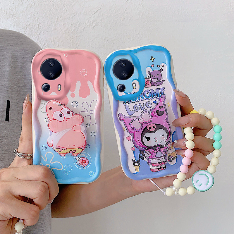 Ốp lưng Xiaomi 13 Lite Civi 2 Sang Trọng Hoạt Hình Dễ Thương Kẹo Silicon Mềm Giá Đỡ Điện Thoại Vòng 