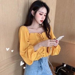 Daxingzhe Retro Ngọt Ngào Phong Cách Phương Tây Một Vai Tính Khí Mỏng Hơn Nhìn Tay Dài hẹp