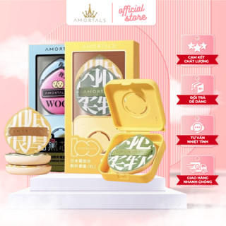 Bông Mút Trang Điểm AMORTALS Chính Hãng Siêu Mềm Dễ Tán Kem Nền Kèm Hộp Đựng Mút Phấn Cao Cấp