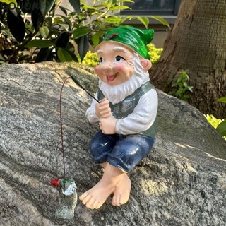 Câu Cá Gnome Bức Tượng, Nhựa Sáng Tạo Người Nhện Lùn Vườn Tượng, Cảnh Trang Trí Dễ Thương Chống Thấm Nước Ngộ nghĩnh Gnome Điêu Khắc Sân