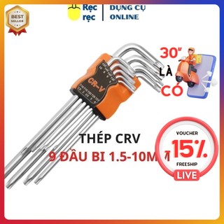 Bộ lục giác 9 món chữ L đầu bi, bông, bằng