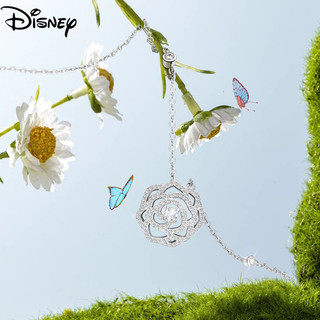 Disney Chính Thức Chính Hãng Công Chúa Series S925 Bạc Vòng Cổ Nữ Hoa Hồng Vòng Cổ Hoa Đơn Giản Ánh Sáng Sang Trọng Chất Lượng Cao Mặt Dây Chuyền Vòng Cổ SPR-1480
