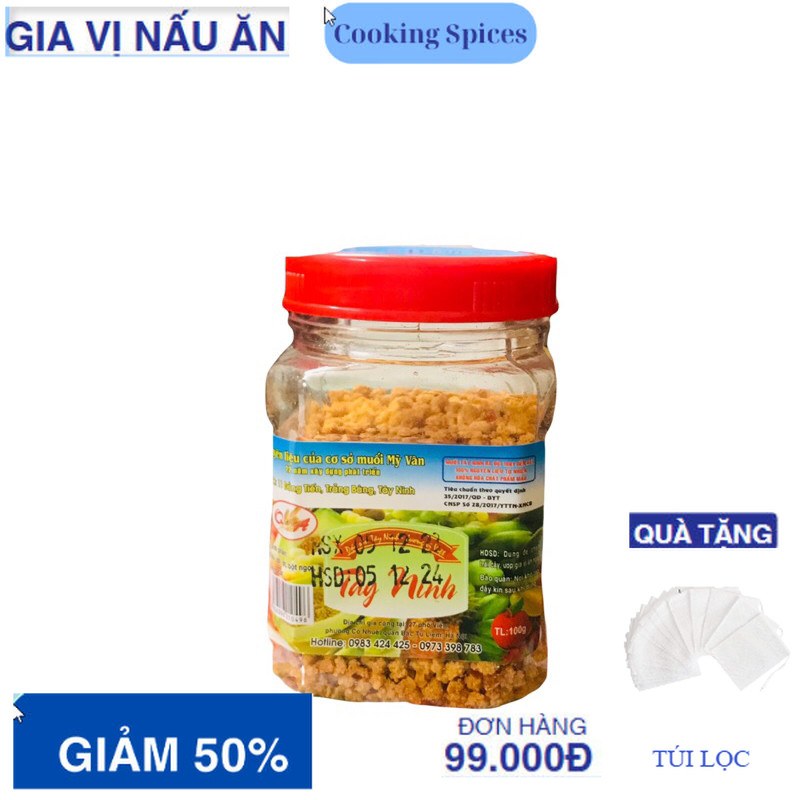 Hộp muối tôm Tây Ninh 100gr