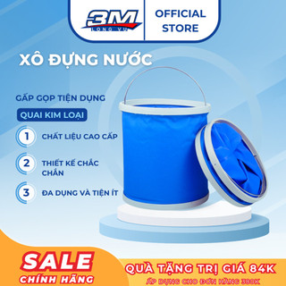 Xô Nước Gấp Gọn Trên Ô Tô Bằng Vải Oxford Cao Cấp Đa Năng Đựng Đồ Lau Rửa Xe Hơi - 3M LongVu