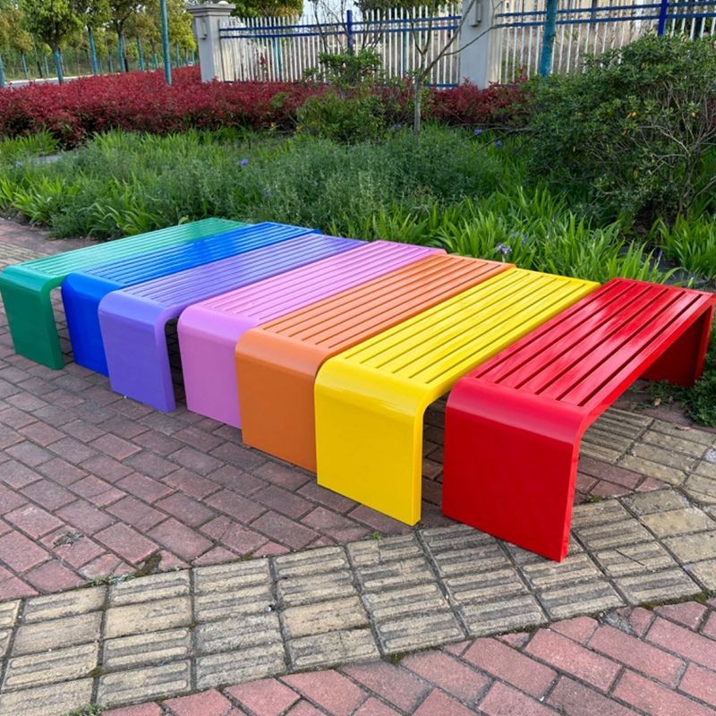 Ghế dài bằng sắt rèn toàn bộ ghế công viên Ghế Dài Ngoài Trời ghế sau thư giãn bằng thép không gỉ ch