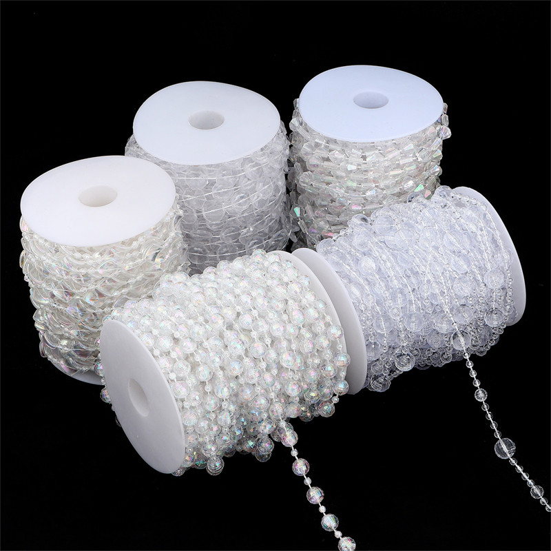 3-5yard Acrylic Kim Cương Hình Thoi Dây Rèm Hạt Cưới Nhựa Hạt Chuỗi