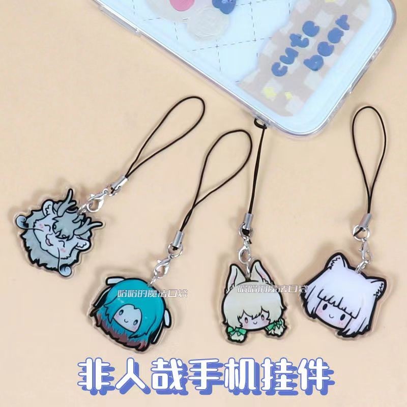 Dây buộc điện thoại di động vô nhân đạo Tháng 9 Xiaoyu Jingwei Ao Lie ngoại vi mặt dây chuyền acryli