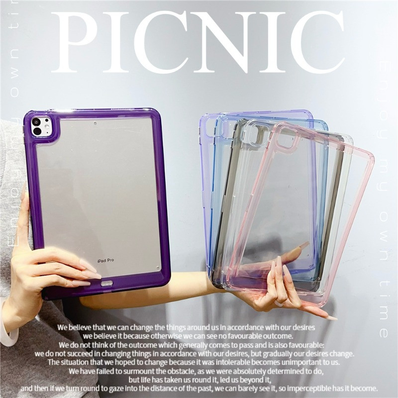Ốp điện thoại TPU Mềm Cho iPad M2 M4 Air 6 Pro 11 "12.9" 2024 Mini 7 Gen 5 6 7 8 9 10 10.2 "9.7" iPa