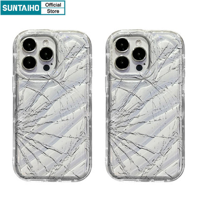 Suntaiho Thẩm Mỹ Độc Đáo Họa Tiết Cullet Ốp lưng Iphone 16 15 14 12 13 11 Pro Max IP 7 8 Plus Iphon X Xs XR Xs Max TPU Mềm Cao Cấp Chống Sốc Ốp Lưng