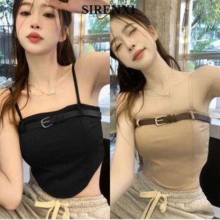 Áo nữ SIRENXI, Áo hai dây mỏng Niche, Áo Hot Girl INS Hip Hop