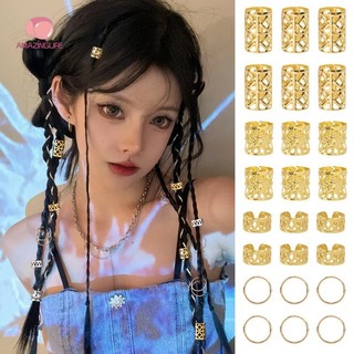 80 Cái / bộ Thời Trang Màu Trơn Tóc Giả Bẩn Bím Tóc Vòng Tóc - Kim Loại Chất Lượng Cao Handmade DIY Phụ Kiện Tóc