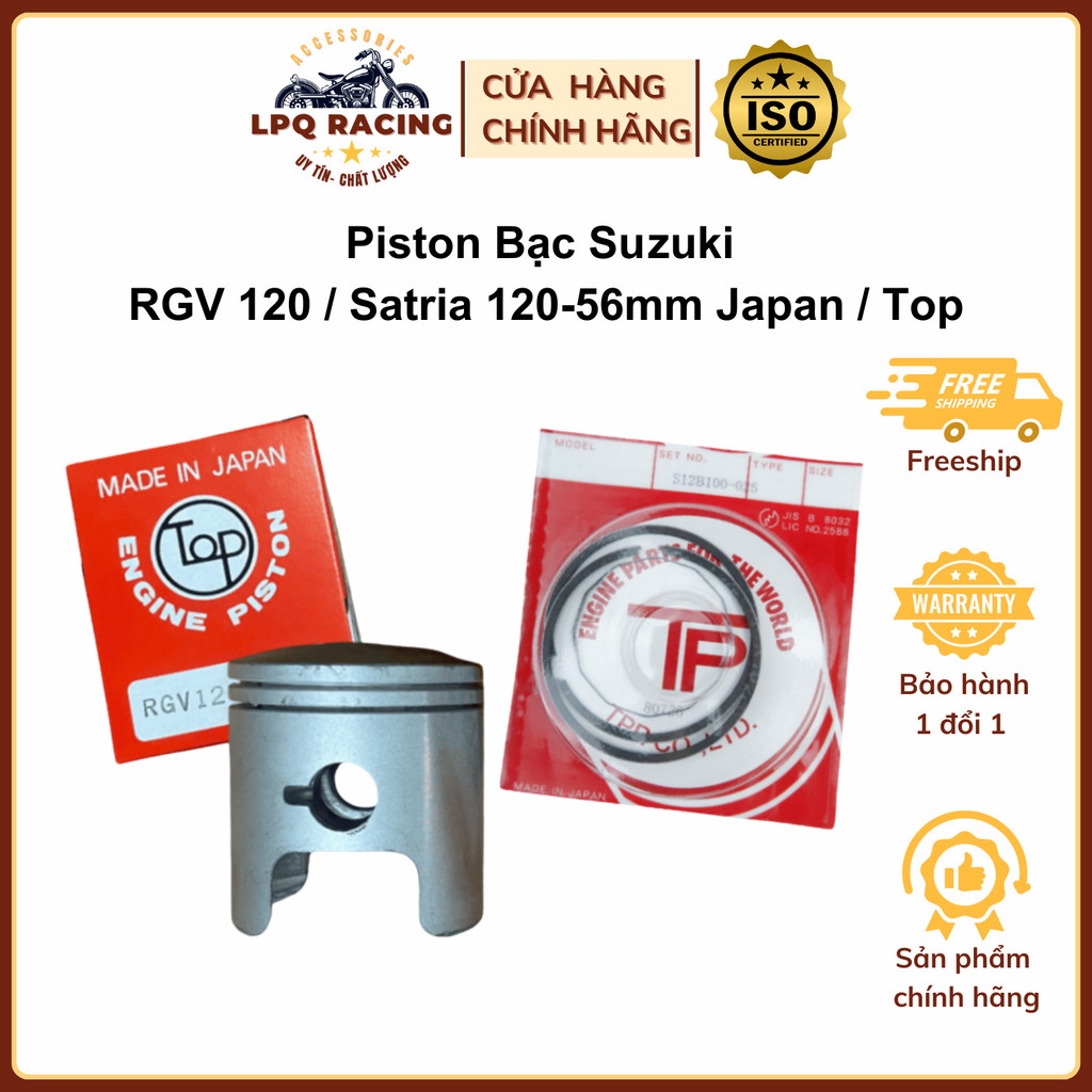 Piston Bạc Xipo RGV / Piston Bạc Sport RGV / Piston Bạc Satria / Chính Hãng TOP Japan